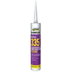 Everbuild 335WE Construction Silicone White 295ml