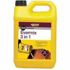 EVERBUILD 204 EVERMIX 3 IN 1 TRIPLE ACTION ADMIX 5 LITRE PLASTICISER ADMIXTURE