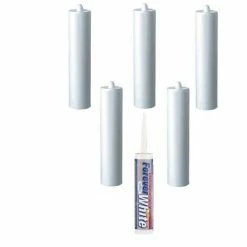 Everbuild Forever White Silicone C3 Size Cartridge Pack Of 6 -EVERBUILD Shop 28960648 3