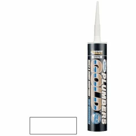 Everbuild Plumbers Gold Sealant Adhesive In White 300ml Size Cartridge 3 Everbuild Plumbers Gold Sealant Adhesive In White 300ml Size Cartridge