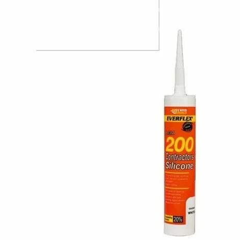 Everbuild Everflex 200 Contractors LMA Silicone White 295ml Size Cartridge Everbuild Everflex 200 Contractors LMA Silicone White 295ml Size Cartridge -EVERBUILD Shop 28960679 1