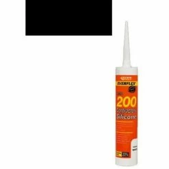 Everbuild Everflex 200 Contractors LMA Silicone Black 295ml Size Pack Of 6 -EVERBUILD Shop 28960696 2