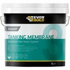 Everbuild AQWRSMEM5 Aquaseal Waterproof Tanking Membrane 5 Litre