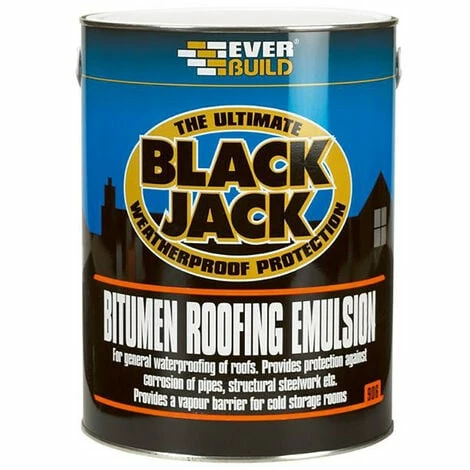 Everbuild EVB90605 Black Jack 906 Bitumen Roofing Emulsion 5 litre Everbuild EVB90605 Black Jack 906 Bitumen Roofing Emulsion 5 Litre -EVERBUILD Shop 33882053 1