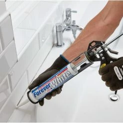 Everbuild Forever White Sanitary Silicone Sealant - Ivory (295ml) -EVERBUILD Shop 34730538 3