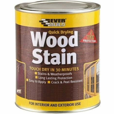 Everbuild Woodstain Satin Teak 250ml 250ml Everbuild Woodstain Satin Teak 250ml 250ml -EVERBUILD Shop 35378574 1