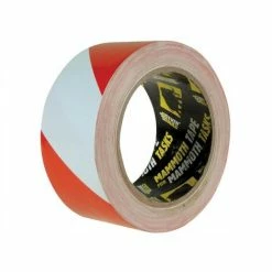 Everbuild EVB2HAZRD PVC Hazard Tape Red / White 50mm X 33m