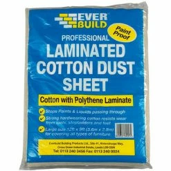 Everbuild EVBLAMDUST Laminated Cotton Dust Sheet 3.6 X 2.7m