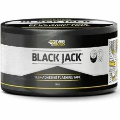 Everbuild FLAS225 Black Jack Flashing Tape 225mm X 10m Self Adhesive Bitumen