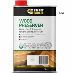 Everbuild Wood Preserver Clear - 1 Litre