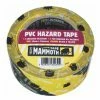 Everbuild PVC Hazard Tape Black / Yellow 50mm X 33m