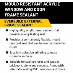 Everbuild White External Frame Acrylic Sealant Windows Door Frames Anti Mould -EVERBUILD Shop 64530384 3