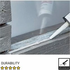 Everbuild White External Frame Acrylic Sealant Windows Door Frames Anti Mould -EVERBUILD Shop 64530384 5