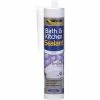 Everbuild White Bath & Kitchen Silicone Sealant WaterProof Mould Resistant 290ml -EVERBUILD Shop 64694760 1