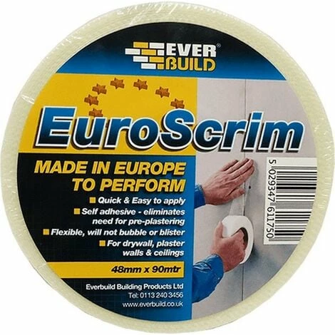 Everbuild Euro Scrim Tape 48mm x 90m Everbuild Euro Scrim Tape 48mm X 90m -EVERBUILD Shop 65206044 1