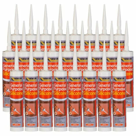 Everbuild GPSWE General Purpose Silicone White 280ml Pack of 25 Everbuild GPSWE General Purpose Silicone White 280ml Pack Of 25 -EVERBUILD Shop 69034557 1