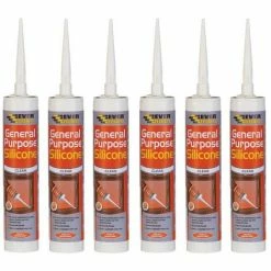 Everbuild EVBGPSTR General Purpose Silicone Clear 280ml 6 Tubes