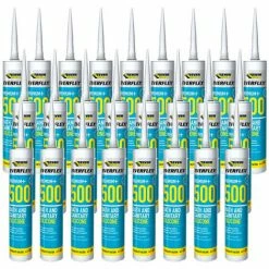 Everbuild 500TR 295ml Translucent Everflex 500 Bath & Sanitary Silicone Sealant 25 Tubes