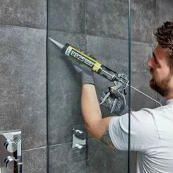 Everbuild EB25 Hybrid Sealant Adhesive Black 300ml (6 Pack) -EVERBUILD Shop 69669351 2