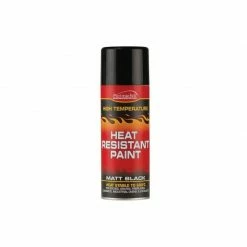 Everbuild Heat Resistant Paint Aerosol Matt Black 400ml